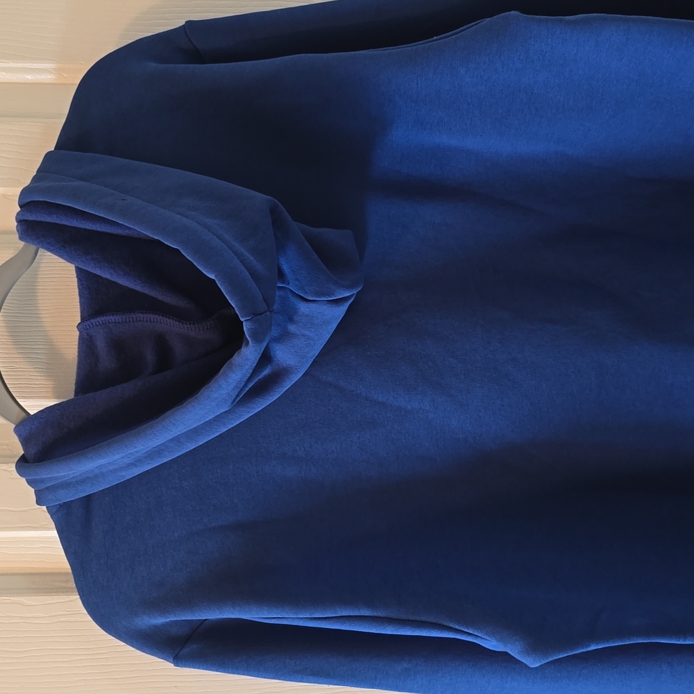 REEBOK BRAND SIGNATURE MEN'S BLUE PULLOVER FLEECE HOODIE SIZE MEDIUM - Picture 7 of 15